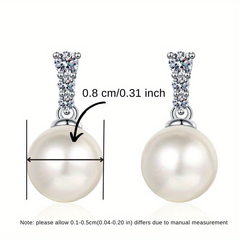 1Pair 0.46ct 2.8g Natural Freshwater Pearl Hoop Earrings for Women, Birthday Anniversary Gift