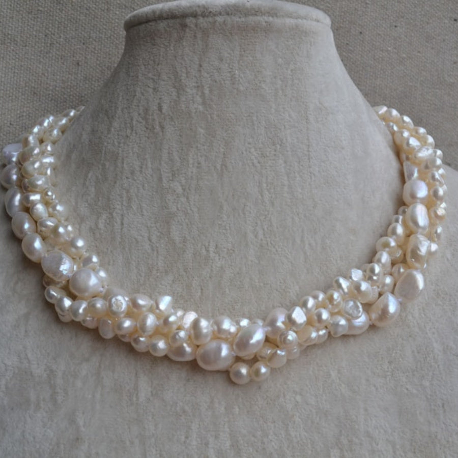Real Pearl Baroque Pearl Necklace | 4pcs | Real Pearl | Statement