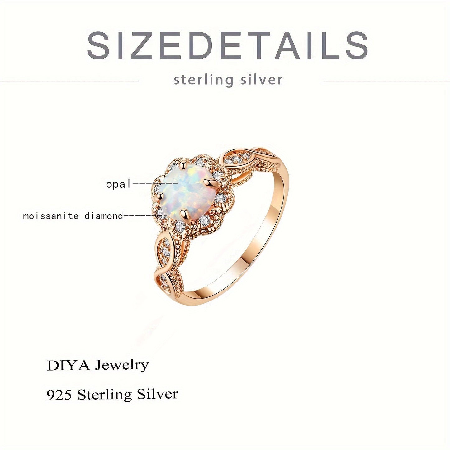 Yellow Golden Plated Ring for Women 925 Sterling Silvery Wedding Band with Moissanite Moissanite And Infinity Design Perfect for Engagement Gifts Ideal Gift for Women