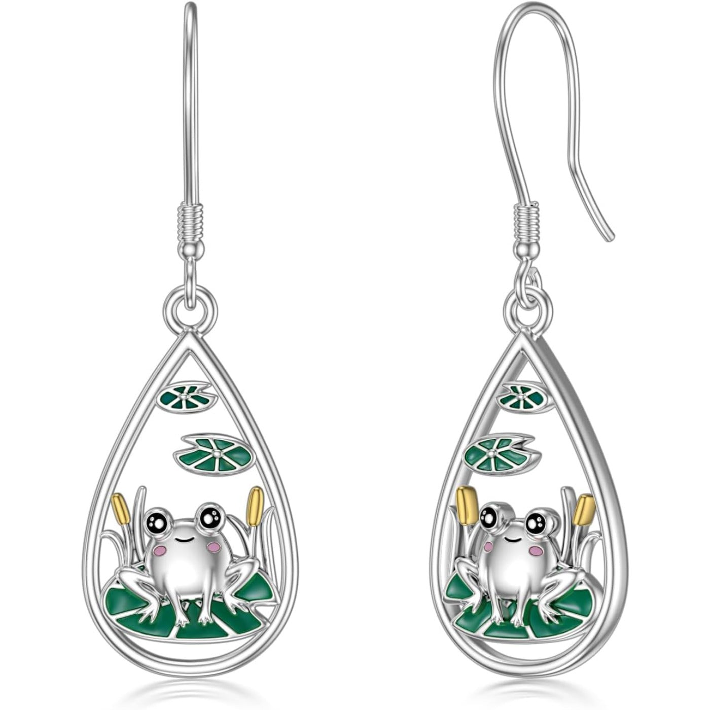 925 Sterling Silvery Frog Earrings for Women with Cute Animal Pendant Earrings Frog Jewelry for Women Birthday Gift with Gift Box