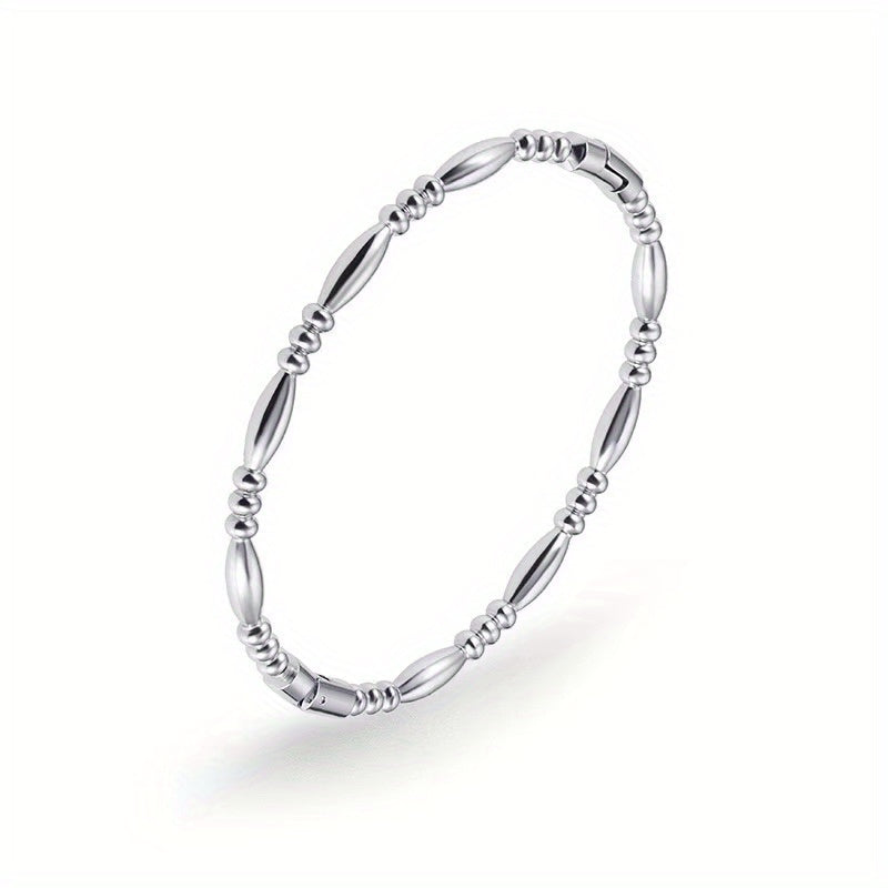 1pc Light Luxury Minimalist Style Bracelet Drop Round Bead Plain Face Women'S Fashion Bracelet