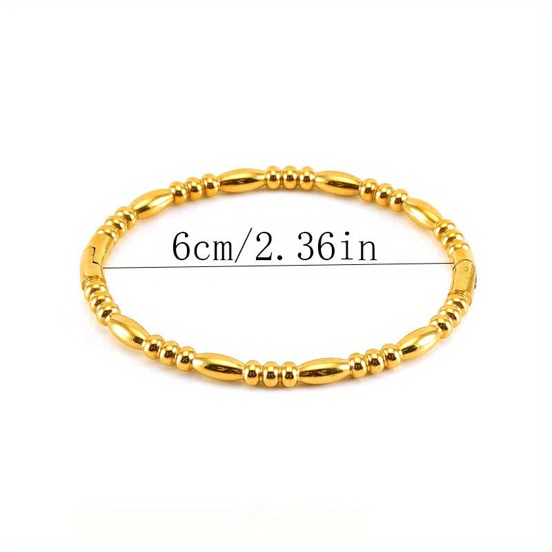 1pc Light Luxury Minimalist Style Bracelet Drop Round Bead Plain Face Women'S Fashion Bracelet