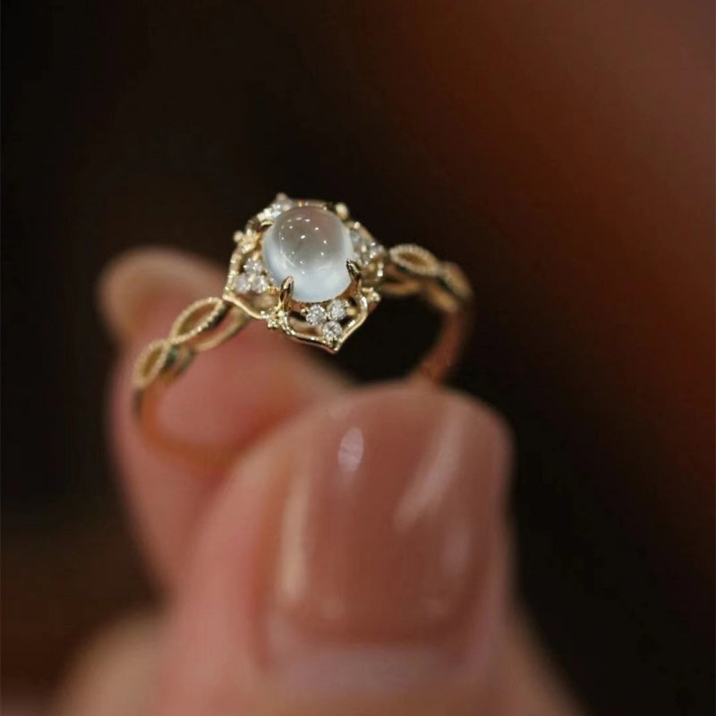 1pc Women'S Fashionable And Gentle Ring with an Open Adjustable Band. The Ring Is Simple, Elegant, And Full of Charm, Suitable for Daily Wear.