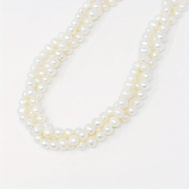 Three Strands Freshwater Necklace - 15\