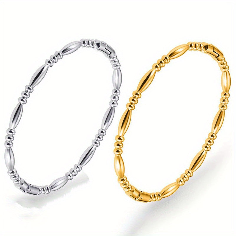 1pc Light Luxury Minimalist Style Bracelet Drop Round Bead Plain Face Women'S Fashion Bracelet