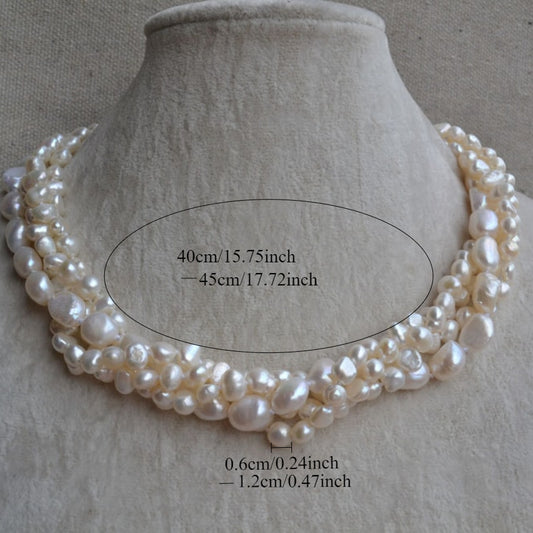 Real Pearl Baroque Pearl Necklace | 4pcs | Real Pearl | Statement
