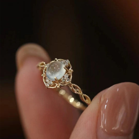 1pc Women'S Fashionable And Gentle Ring with an Open Adjustable Band. The Ring Is Simple, Elegant, And Full of Charm, Suitable for Daily Wear.